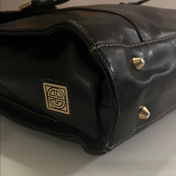 Giani Bernini Black Leather Shoulder Bag - Picture 9 of 15